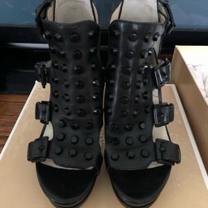 Michael Kors Black Bryn Studded Heels